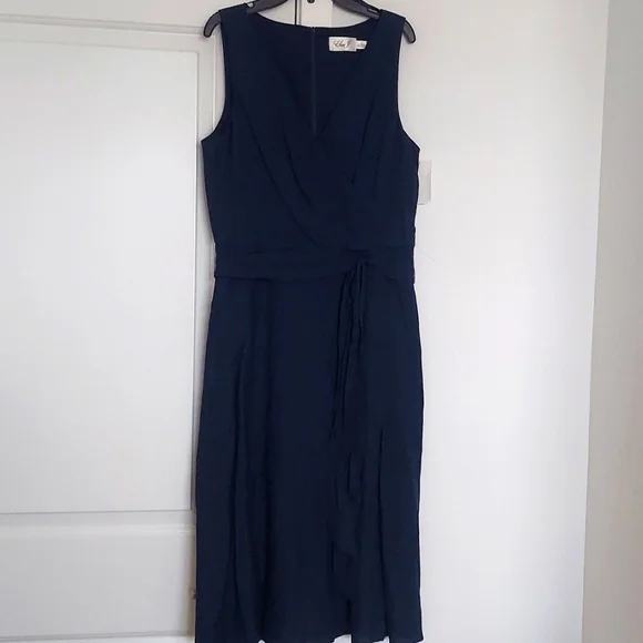 Eliza J | Dresses | Eliza J Fit Flare Sleeveless Midi Dress Linen Blend Vneck Navy | Poshmark Eliza J | Dresses | Eliza J Fit Flare Sleeveless Midi Dress Linen Blend Vneck Navy | Poshmark